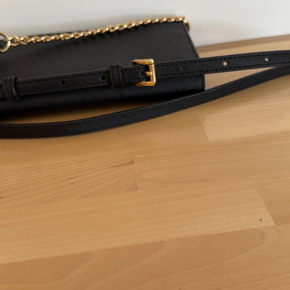 Michael Kors Black Crossbody with Gold Chain - Picture 10 of 14